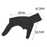 Maxbell Dog Coats Warm Soft High Collar Comfortable Pullover Dog Pajamas for Pet Dog Black 2XL