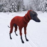 Maxbell Dog Coats Warm Soft High Collar Comfortable Pullover Dog Pajamas for Pet Dog Red  3XL