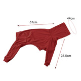Maxbell Dog Coats Warm Soft High Collar Comfortable Pullover Dog Pajamas for Pet Dog Red  3XL