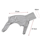 Maxbell Dog Coats Warm Soft High Collar Comfortable Pullover Dog Pajamas for Pet Dog Gray 3XL