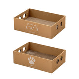 Maxbell Cat Scratch Pad Large Cat Cardboard House for Cats to Grind Paws Indoor Cats Style A
