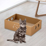 Maxbell Cat Scratch Pad Large Cat Cardboard House for Cats to Grind Paws Indoor Cats Style A