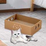 Maxbell Cat Scratch Pad Large Cat Cardboard House for Cats to Grind Paws Indoor Cats Style A
