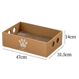 Maxbell Cat Scratch Pad Large Cat Cardboard House for Cats to Grind Paws Indoor Cats Style B