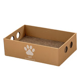 Maxbell Cat Scratch Pad Large Cat Cardboard House for Cats to Grind Paws Indoor Cats Style B