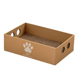 Maxbell Cat Scratch Pad Large Cat Cardboard House for Cats to Grind Paws Indoor Cats Style B