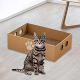 Maxbell Cat Scratch Pad Large Cat Cardboard House for Cats to Grind Paws Indoor Cats Style B