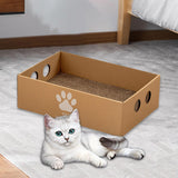Maxbell Cat Scratch Pad Large Cat Cardboard House for Cats to Grind Paws Indoor Cats Style B