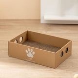 Maxbell Cat Scratch Pad Large Cat Cardboard House for Cats to Grind Paws Indoor Cats Style B