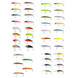 Maxbell 43pcs/Set 3D Eyes Artificial Baits Fish Fishing Lures 6 Models with VMC Hook
