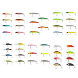 Maxbell 43pcs/Set 3D Eyes Artificial Baits Fish Fishing Lures 6 Models with VMC Hook
