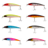 Maxbell 43pcs/Set 3D Eyes Artificial Baits Fish Fishing Lures 6 Models with VMC Hook