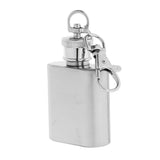 Maxbell  Mini Pocket Hip Flask Key Ring Keychain Stainless Steel Liquor Barware 28ml