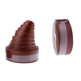 Maxbell 2Pcs Bicycle Handlebar Tape PU Leather Handlebar Strap Breathable 1.9m Brown