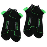2 Pairs Sports Socks Running Comfortable Short Sock Protect Feet 39-42 Black