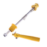 Maxbell Front Rear Quick Release Axle Bicycle Skewer Set for Road Bike Skewers Gold