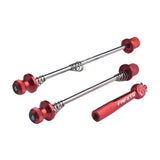 Maxbell Front Rear Quick Release Axle Bicycle Skewer Set for Road Bike Skewers Red