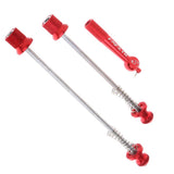 Maxbell Front Rear Quick Release Axle Bicycle Skewer Set for Road Bike Skewers Red