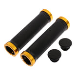 Maxbell 1 Pair Mountain Bike Handlebar Cover Grips Smooth Soft Rubber Handle Gold