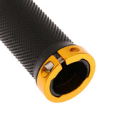 Maxbell 1 Pair Mountain Bike Handlebar Cover Grips Smooth Soft Rubber Handle Gold