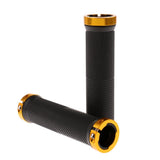 Maxbell 1 Pair Mountain Bike Handlebar Cover Grips Smooth Soft Rubber Handle Gold