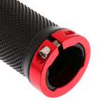 Maxbell 1 Pair Mountain Bike Handlebar Cover Grips Smooth Soft Rubber Handle Red