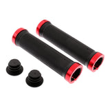 Maxbell 1 Pair Mountain Bike Handlebar Cover Grips Smooth Soft Rubber Handle Red