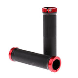 Maxbell 1 Pair Mountain Bike Handlebar Cover Grips Smooth Soft Rubber Handle Red