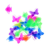 Maxbell Bicycle Plastic Wheel Spoke Colorful Decoration Fish and Butterfly (26pcs)