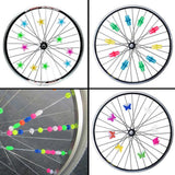 Maxbell Bicycle Plastic Wheel Spoke Colorful Decoration Luminous Beads (36pcs)