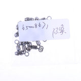 Maxbell 10pcs Fishing Swivels Cross-line Swivels Line Lures Connector Rig Rings M