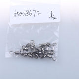 Maxbell 10pcs Fishing Swivels Cross-line Swivels Line Lures Connector Rig Rings S