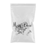 Maxbell 10pcs Fishing Swivels Cross-line Swivels Line Lures Connector Rig Rings S
