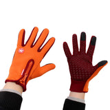 Men Women Winter Warm Gloves Motorcycle Touch Screen Gloves L Orange