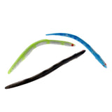 Maxbell Pack of 3 Glitter Soft Plastic Reusable Fishing Lures Baits Life-like EEL Fishing Tackle 11.8 x 0.7 inch