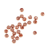 Maxbell 25pcs Fly Tying Slotted Tungsten Beads Heavy Deep Nymphs Head Beads 2.5mm