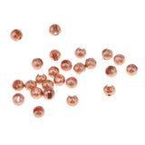 Maxbell 25pcs Fly Tying Slotted Tungsten Beads Heavy Deep Nymphs Head Beads 2.5mm