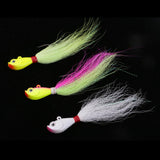 Maxbell 3pcs Carp Head Bait Bucktail Jigs Jigging Lure Saltwater Fishing Lures 21g