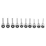 Max 100pcs Rod Repair Kit Mixed Size Fishing Rod Guides Line Ring Tips 0.9-1.9mm