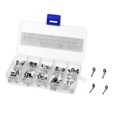 Max 100pcs Rod Repair Kit Mixed Size Fishing Rod Guides Line Ring Tips 0.9-1.9mm