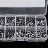 Max 100pcs Rod Repair Kit Mixed Size Fishing Rod Guides Line Ring Tips 0.9-1.9mm