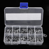 Max 100pcs Rod Repair Kit Mixed Size Fishing Rod Guides Line Ring Tips 0.9-1.9mm