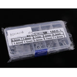 Max 100pcs Rod Repair Kit Mixed Size Fishing Rod Guides Line Ring Tips 0.9-1.9mm