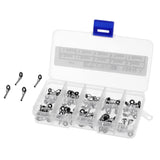 Max 100pcs Rod Repair Kit Mixed Size Fishing Rod Guides Line Ring Tips 0.9-1.9mm