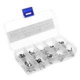 Max 100pcs Rod Repair Kit Mixed Size Fishing Rod Guides Line Ring Tips 0.9-1.9mm