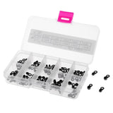 Max 100pcs Rod Repair Kit Mixed Size Fishing Rod Guides Line Ring Tips 1.1-2.0mm