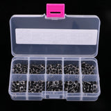 Max 100pcs Rod Repair Kit Mixed Size Fishing Rod Guides Line Ring Tips 1.1-2.0mm