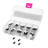 Max 100pcs Rod Repair Kit Mixed Size Fishing Rod Guides Line Ring Tips 1.1-2.0mm