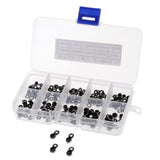 Max 100pcs Rod Repair Kit Mixed Size Fishing Rod Guides Line Ring Tips 2.1-3.0mm