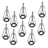 Max 10pcs Spinning Baitcasting Fishing Rod Top Tip Guide Eye Ring Diameter 1.8mm